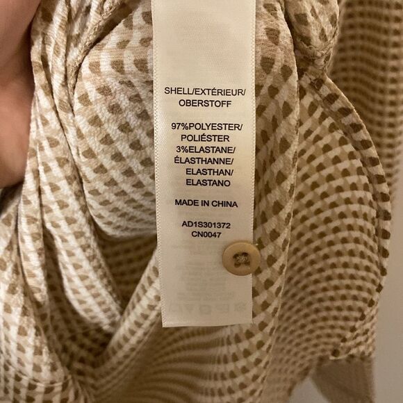 Adrianna Papell Long Sleeve Geometric Print Button Down Blouse Size Medium - Picture 10 of 11